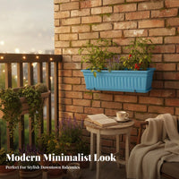 Railing plant Pot Holder Includes Drainage Tray Hanging plant Box Rack