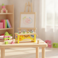 Early-Learning Whack-Arodent Toy Tabletop Wooden Toy with Pegs Compact Interactive for Toddlers, Young Children, Playrooms, Preschools