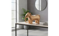 Elephant Storage Container Shiny Elephant Figurine with Storage Sculptural Catchall Tray for Desk