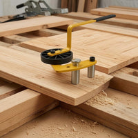 Non-Slip Handle Deck Board Straightening Tool Curved Arm Deck Board Straightener Contact Point Wheel Knurled Posts