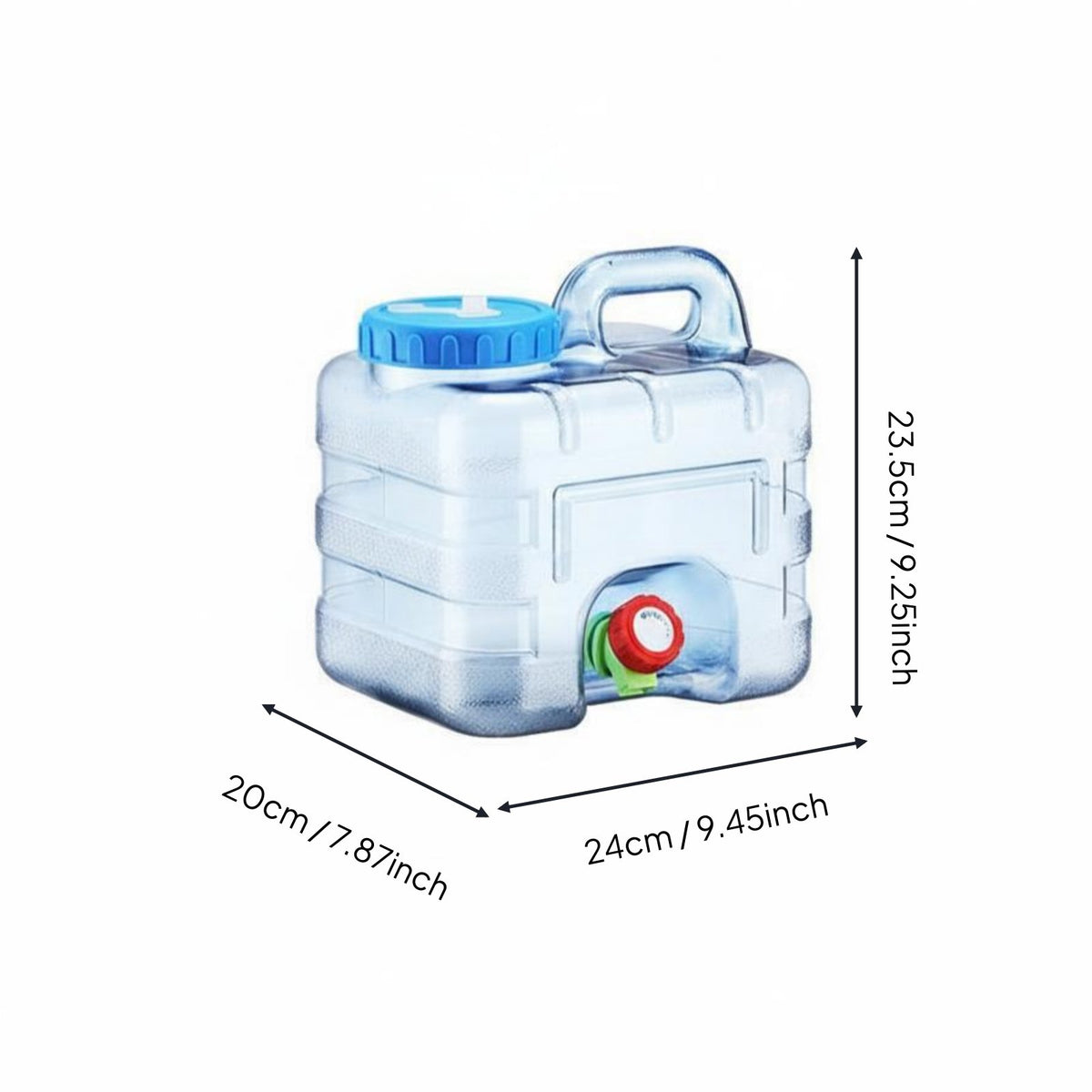 Food Grade Material Camping Water Jug with Faucet Thickened Wall Beverage Dispenser High Temperature Resistant Outdoor Gear Leakproof Design for Campers