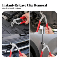 Rubberized Handles Car Trim Clip Plier Curved Jaw Trim Removal Pliers Textured Grip Automotive Fastener Remover Hinged Design for Auto Interior Work