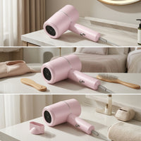 Foldable Hair Dryer Compact Hair Dryer with Holder Appliance Travel-Friendly Lightweight for Travelers, Dorm Room, Home