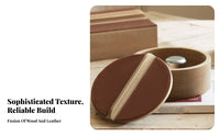 Home Organizer Round Wood Storage Box Vintage Style Solid Wood Storage Box Lifting Strip