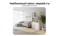 Freestanding Shelving Unit Modern Design Etagere with Cabinet Multi-Functional Room Divider for Book Collectors, Homeowners, Entryway, Study, Bedroom