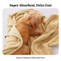 Thickened Material Dog Bath Towel Non-Shedding Absorbent Pet Towel Machine Washable for After Swimming, Car, Home