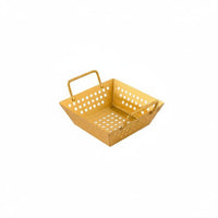 Double Handles Square Fry Basket Commercial Grade Double Handle Food Basket Rustproof Stainless Steel Snack Holder Long-Lasting for Restaurants, Home Cooks, Parties, Barbecue