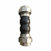 Threaded Connector with Rubber Shock Absorbing Rubber Expansion Joint Noise Reducing Flexible Connector for Warm Air Systems, Fan Ducts