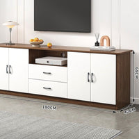 Contemporary Television Cabinet Large Capacity Storage Contemporary Television Stand Solid Wood Minimalist Entertainment Console for Bedroom
