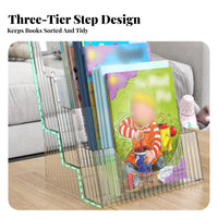 Transparent Picture Book Display Space-Saving Transparent Book Rack Multicompartment