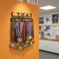 Metal Gymnastics Medal Hanger Easy to Install Gymnastics Medal Holder Space Saving Sports Award Holder Decorative for Gymnasts, Athletes