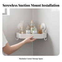 No-Drill Installation Suction Cup Towel Rack with Shelf Waterproof Bathroom Organizer Rust-Proof Wall Mount Multi-Functional for Renters, Homeowners, Students, Washroom, Shower Area, Kitchen