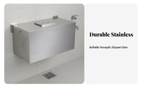 Stainless Metal Reservoir Tank Easy to Clean Wall-Mounted Water Tank Large Capacity for Property Managers, Business Owners, Household, Restroom