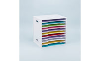 Horizontal Desktop File Organizer with 12 Tiers Front-Loading Desk File Organizer Spacious Document Sorter with Shelves Space-Saving for Classroom