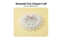 Three-Dimensional Floral Brooch Korean Design DIY Sew-on Applique Cute Design Heart Shape Lace Embellishment for Seamstresses, Designers