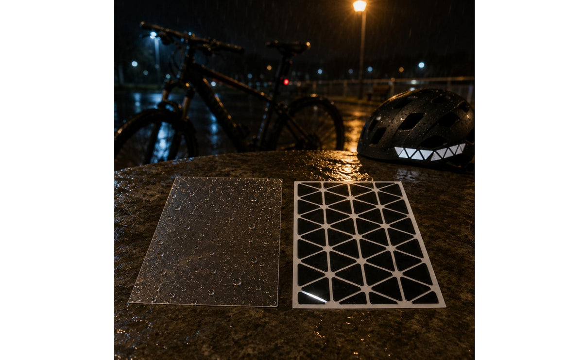 Reflective Bike Sticker Sheet Nighttime Visibility Triangle Sticker Sheet Bike Reflective Stickers Bright Reflection