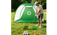 Portable Golf Hitting Net Easy to Install Golf Chipping Net Set Heavy Duty Sports Training Equipment Force-Resistant Resistant for Golfers, Beginners, Backyard, Indoor, Garage