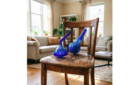 2 Pieces Fuel Funnel Set Blue Plastic Fuel Funnel Cone-Shaped Wide Opening