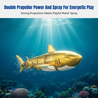 Remote Control Waterproof Rechargeable Underwater Vehicle, Realistic Swaying, High-Speed RC Boat, Kids Toy Gift