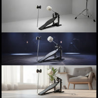 Spring-Loaded Bass Drum Pedal with Felt Beater Long-Lasting Single Bass Drum Pedal Responsive Smooth for Rehearsals