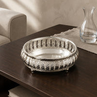 Metal Fruit Plate Round Decor Item Shallow