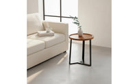 Space-Saving Modern Round Coffee Table Easy to Match Double Layer Side Table Stable Frame Home Furniture for Hotel, Guesthouse