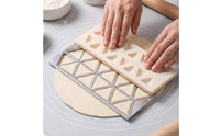 Triangular Pasta Mold with Pressing Plate Rectangular Ravioli Mold Two-Part Ravioli Maker Metal for Home Cooks