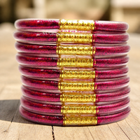 9-Layer Glitter Jelly Bangles Silicone Bracelet for Women
