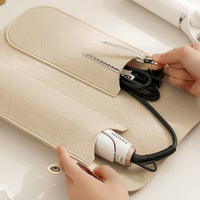 Heat Resistant Styling Tool Bag Protects Countertops Waving Iron Travel Case Portable iron Holder Mat for Home