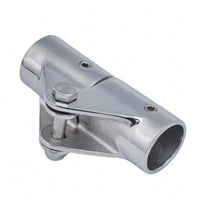 Bimini Swivel Joint Stainless Steel 316 Swivel Joint Pipe Connector Clamp-Style Hinge Connector Polished Silver Bimini Top Hinge