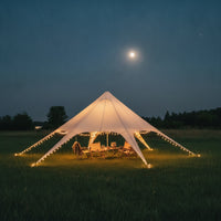Waterproof Canopy Tent Resistant Star Canopy Heavy-Duty Tent with Support Pole Recreational for Backyard Parties