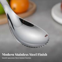 Stainless Steel Fruit Spoon Mirror Polished Versatile Scraping Spoon Oranges and Lemons Fruit Utensil Rust Resistant Easy To