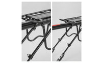 Aluminum Alloy Rear Cargo Rack Reflective Rear Bike Rack Tubular Sturdy for Commuters