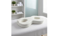Double-C Shape Side Sleeping Pillow Cutout Openings Contoured Pillow Quilted