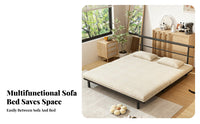 Multi-Functional Pull-extendable Storage Bed Space-Saving Design transformable Sofa doubleUse Sleeper Couch Easy Conversion for Apartment Dwellers, Students, Homeowners, Studio, Home Office
