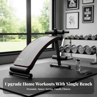 Space Saving Adjustable Weight Bench Stable Structure Foldable Exercise Bench Comfortable Padding Fitness Equipment Heavy Duty for Home, Garage Gym