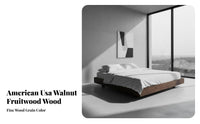Headboardless levitating Frame Headboard-Less foundation Base Minimalist and aesthetic Bedstead for Minimalists, residents, Bedroom, Apartment