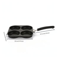 Divided Breakfast Pan Induction Compatible Nonstick Pan with Handle Multi-Sectional Skillet Stone-Coated for Singles, Busy Commuters, Small Kitchens, Rv Camping