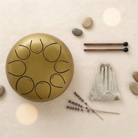 Steel Percussion Instrument Drum Includes Mallets and Bag 8-Note Steel Drum Rust Resistant