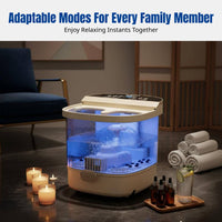 Automatic Heated Foot Spa Bath, Electric Massage Soaking Tub, Deep Home Tub, Adjustable Thermostat, Indigo Light