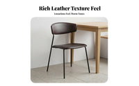 Urban and design Upholstered Metal Frame Chair Nordic Look Upholstered Side Chair Retro Design Seating Furniture Padded Seat for Restaurant Owners, Office Workers, Interior Designers, Dining Room, Cafe, Kitchen
