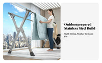 Telescopic Laundry Stand Foldable Clothes Rack Foldable Design for Apartment Dwellers, Dorm Residents, Balcony, Bedroom, Small Apartments