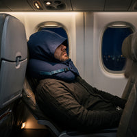 Travel U-Shaped Neck Pillow with Hood or Hoodless Option for Airplane Office Naps