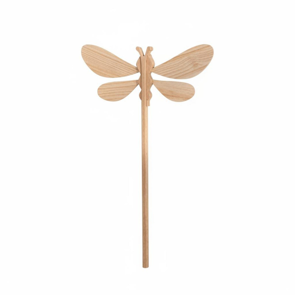 Wooden Dragonfly Clothes Pole Finely Polished Dragonfly Clothes Reacher Design Laundry Accessory