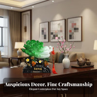Faux Verdant Stone Cabbage Decoration Meaningful Meaning Resin Cabbage Figurine Bai Vegetable Good Luck Statue Artistic Design