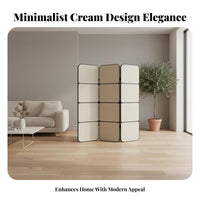 Foldable Multi-Panel Folding Screen French Inspired Arched Panel Screen Movable Room partitionr Minimalist design for Interior Designers, Business Owners, Restaurant, Bedroom, Studio Apartment, Boutique