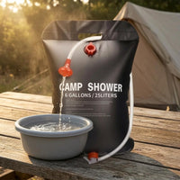 PVC Solar Camping Shower Bag Black Solar Shower Bag Clear Hose Carry Handle