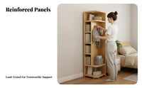 Space-Saving Corner Hall Tree Multi-Functional Corner Storage Unit complimentarystanding Garment Rack Easy Assembly for Apartment Dwellers, Homeowners, Families, Bedroom, Small Spaces, Entryway, Dorm Room