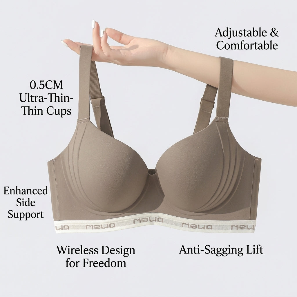Full Coverage Bra with Thin Padding and No Underwire for Women, Comfort Support with Minimizer Design for Daily Wear