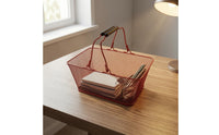 Metal Mesh Storage Basket Black Grip Sleeves Metal Wire Basket Home Organization Label Plate Open Top